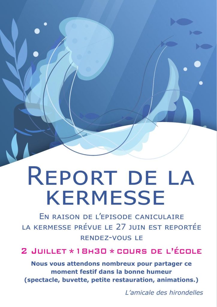 affiche report kermesse